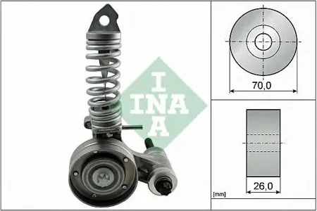 INA 533008530 Ролик натяжной с механ. натяжен. Opel Astra G 1.2 16V Corsa BC Agila 1.01.2 98>