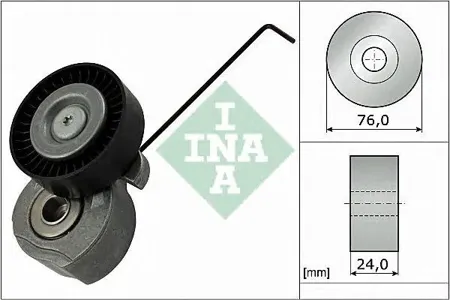 INA 534032410 Натяжитель поликлин.ремня с роликом