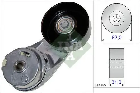 INA 534037210 Натяжитель приводного ремня Chevrolet Captiva (2006- ) COBALT I (2003-2011) MALIBU IV (2008- ), Opel Astra IV J (2010-2016), Saab 9-3 II (2002-2012)