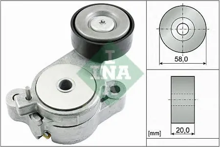INA 534039610 Натяжитель поликлин.ремня с роликом