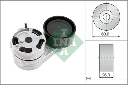INA 534093810 Натяжитель поликлин.ремня с роликом