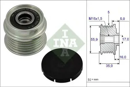 INA 535000410 Шкив VAG A4A6 Passat 95-01 1.9 Diesel генератора