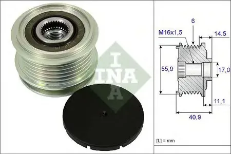 INA 535001210 Шкив генератора TDi