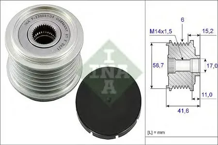INA 535003110 Шкив генератора