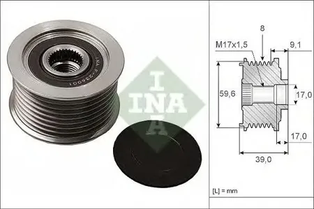 INA 535004910 Шкив генератора Mazda 356 02-