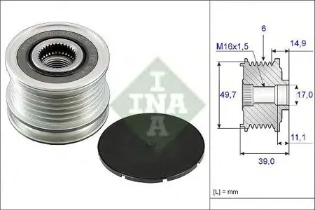 INA 535005010 шкив ген. Mercedes Sprinter Vito W202 97-06