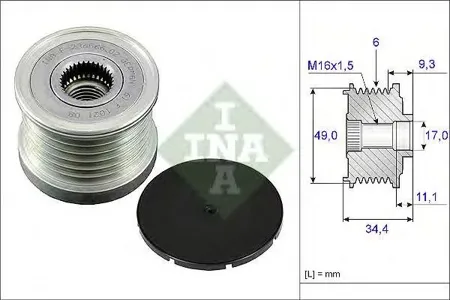INA 535007510 Ременной шкив генератора