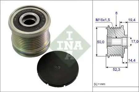 INA 535011110 Муфта обгонная шкива генератора