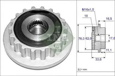 INA 535011810 Шкив генератора