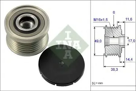 INA 535012710 Шкив генератора Ролик генератора