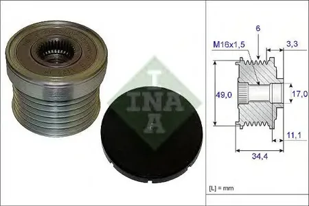 INA 535018310 Шкив генератора