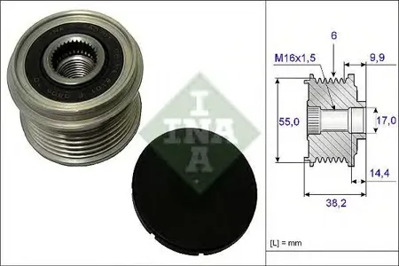 INA 535021610 Шкив генератора генератора