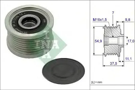 INA 535023510 Шкив генератора