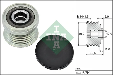 INA 535036110 Шкив генератора