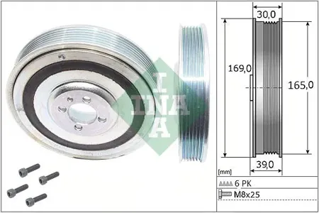 INA 544008020 Шкив коленвала  Alfa Romeo , Fiat , Lancia, Opel , Saab , 1.9D 04-09