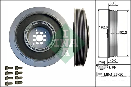 INA 544010220 Шкив коленвала vw Touareg 03- Audi q7 06- bksbunbngasbbug