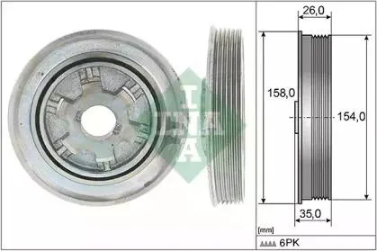 INA 544011210 Шкив коленвала