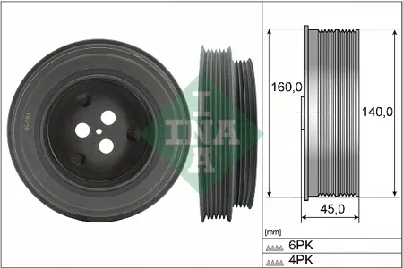 INA 544013110 Шкив коленвала 