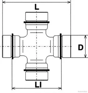 JAKOPARTS J2926003 Шарнир, продольный вал