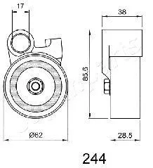 JAPANPARTS BE244 Натяжитель ремня ГРМ