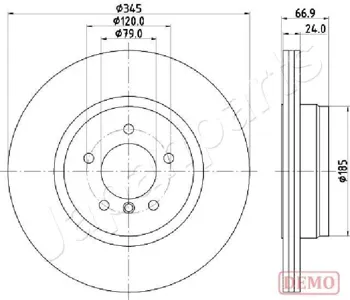 JAPANPARTS DP0126C Диск тормозной (c антикороз.покрытием)