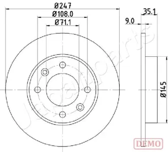 JAPANPARTS DP0602C Диск тормозной