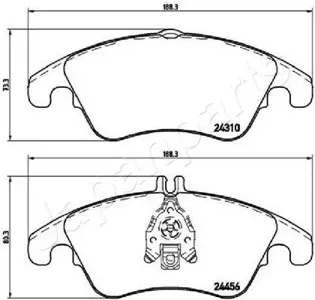 JAPANPARTS PA0513AF Колодки торм. Mercedes W204,W212 (спорт) передние