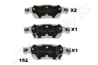 JAPANPARTS PA162AF Колодки торм.передние