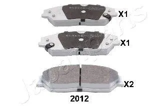 JAPANPARTS PA2012AF Колодки торм. Toyota Camry 11- передн.