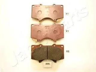 JAPANPARTS PA205AF Колодки Toyota Land Cruiser 03=>