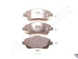 JAPANPARTS PA206AF Колодки торм диск Avensis 03-