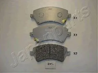 JAPANPARTS PA211AF Колодки торм.передние диск Corolla (01-)