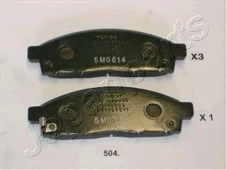 JAPANPARTS PA504AF Колодки Mitsubishi L200 06=>