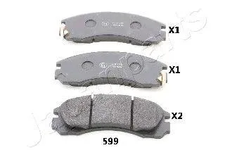JAPANPARTS PA599AF Колодки Mitsubishi Galant , Pajero 90-00