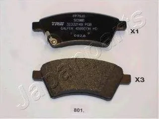 JAPANPARTS PA801AF Колодки торм.