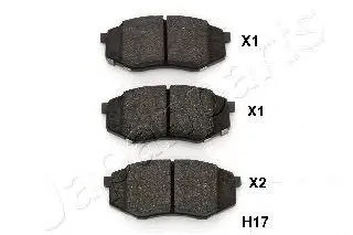 JAPANPARTS PAH17AF Колодки торм.передние