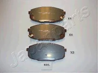 JAPANPARTS PAK09AF Колодки Kia Ceed 06=>