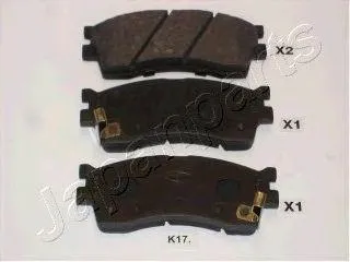 JAPANPARTS PAK17AF Колодки торм. дисковые