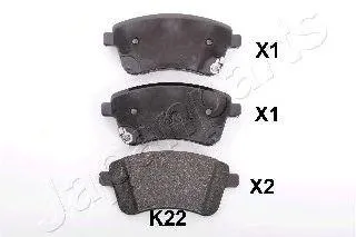JAPANPARTS PAK22AF Колодки торм.диск.