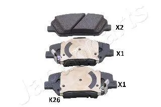 JAPANPARTS PAK26AF Колодки торм.передние Kia Sorento 2.0C