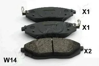 JAPANPARTS PAW14AF Колодки торм.диск.