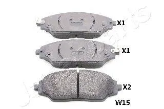 JAPANPARTS PAW15AF Колодки торм.диск.