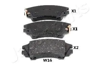JAPANPARTS PAW16AF Колодки торм.