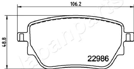 JAPANPARTS PP0533AF Колодки торм.задние Mercedes A 18-> B 18-> CLA 19->GLA 20->GLB 19->
