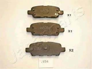 JAPANPARTS PP154AF Колодки торм.задние Nissan X-Trail 2.02.52.2CDi 01>