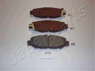 JAPANPARTS PP212AF Колодки торм.задние Toyota Lexus
