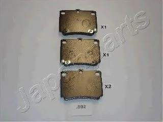 JAPANPARTS PP592AF колодки дисковые тормозные задние Mitsubishi Montero Sport 3.0i2.5TD 98>