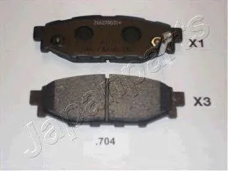 JAPANPARTS PP704AF Колодки торм.задние Subaru Impreza , Legacy 05=>