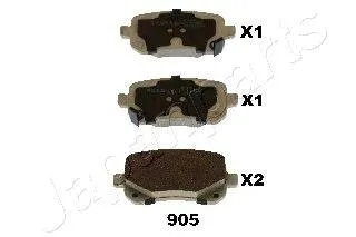 JAPANPARTS PP905AF Колодки торм.задние Dodge Journey 08-