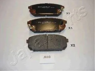 JAPANPARTS PPK03AF Колодки торм.задние